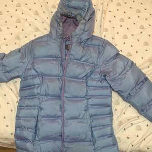 Girls shiny Purple Champion puffer coat